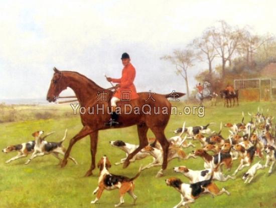 Foxhounds Leaving the Kennels - 托马斯·布林克斯